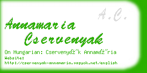 annamaria cservenyak business card